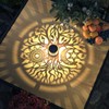 gardencave 4 Pack Solar Fence Lights Metal Solar Powered Outdoor
