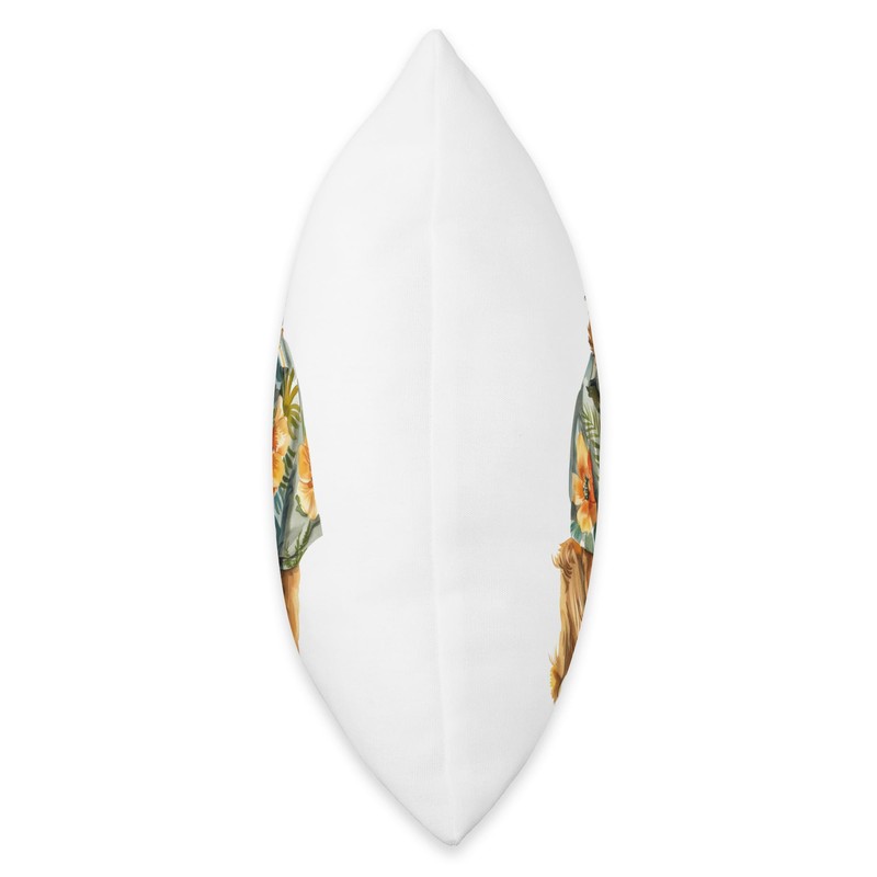 Summer Dog Golden Retriever Throw Pillow