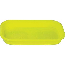 TRUSCO TAMT-1424-Y Square Resin Magnetic Tray, Yellow