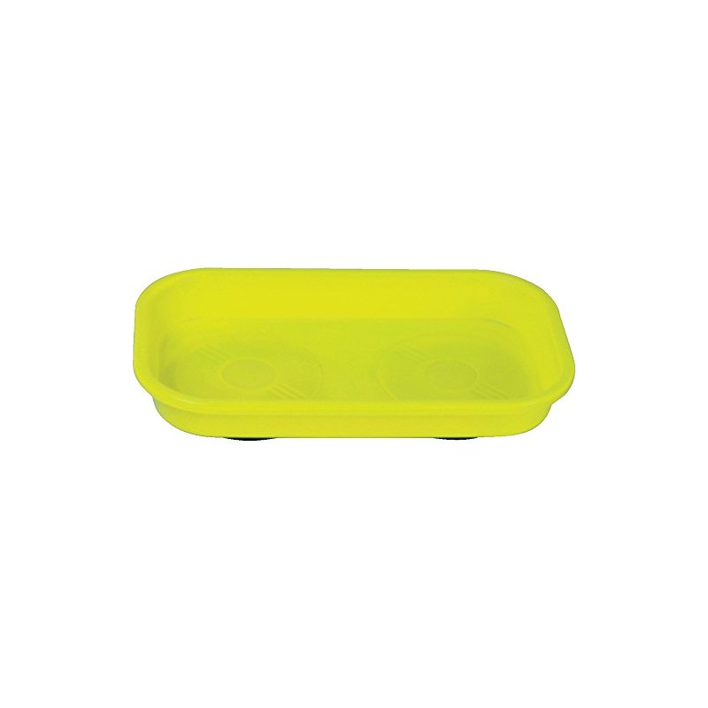 TRUSCO TAMT-1424-Y Square Resin Magnetic Tray, Yellow