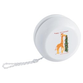 Azeeda 'Giraffe Decorating The Christmas Tree' Retro Style Yo-Yo (YY00044517)