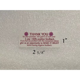 Belleverlasting Labels Thank You for your PURCHASE stickers 30PCS Design#10 Dark Purple Letters