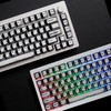 dagaladoo PBT Anime Keycaps Set,White Manga Keycaps 60 75 100