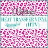 White & Pink Leopard Spots Pattern #3 Glitter HTV 12x18