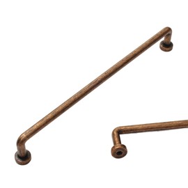 MATOOYA Antique Brass Cabinet Pulls, Zinc Alloy Vintage Drawer Pulls, Cabinet Handles for Cupboard Kitchen Bathroom, Easy Installation (5, 205mm/8.07inch)