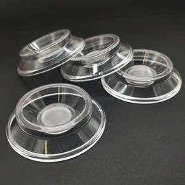 Piano Roller Cups, 4 Pieces Furniture Leg Pads Protector ABS Upright Piano Non Slip Floor Protector (Clear)