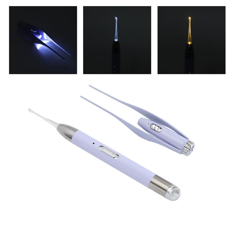 Ear Wax Spoon Tweezer USB Rechargeable Ear Cleaner Earpick with