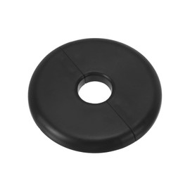 PATIKIL Wall Split Flange 0.65" (16.5mm),ABS Round Self-Adhesive Escutcheon Plate Buckles Water Pipe Cover for Kitchen Bathroom Arm Pipe Faucet Decoration, Black