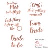 Rose Gold Hen Party Temporary Tattoos - Pack of 45