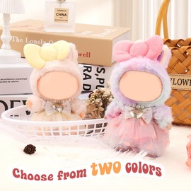 WALLFID - Juego de 3 piezas para muñecas de 17 cm, con collar de perlas y accesorio de moda con lazo grande, clóset (sin muñeca)