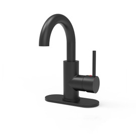 RKF Single Handle Bathroom Faucet Bathroom Sink Faucet for 1 Hole Installation Matte Black BF-RKF01002MB