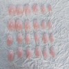 JUSTOTRY 24 Pcs Peach Pink Ballerina Medium Press on Nails,Solid