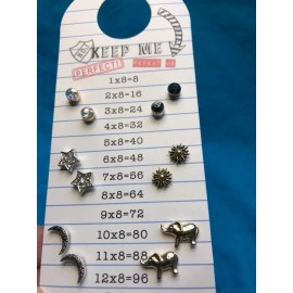 Claire’s Six Pairs Of Claire's Star Moon Elephant Studs Pierced Earrings New
