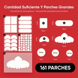 Parches Para El Acné Invisibles, Tamaños Variados Combo