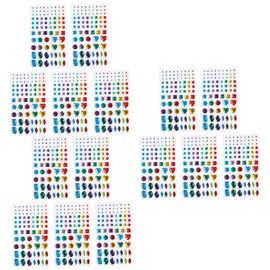 NUOBESTY 15sheets Acrylic Diamond Stickers for Crafts Decoration for Mobile Phones Scrapbooking and Boys and Girls Projects to Peel for Girls and Women