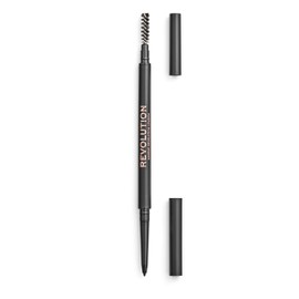 Revolution Beauty London Makeup Revolution Precise Brow Pencil, Double-Ended, Ultra-Fine Pencil Tool, Includes Spoolie, Dark Brown
