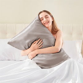 BEDELITE Satin Pillowcase for Hair and Skin, Super Soft and Cooling Similar to Silk Pillow Cases 2 Pack with Envelope Closure, Gift for Women Men(20"x40" King Size, Rose Taupe)