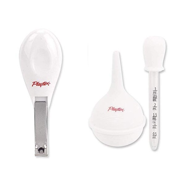 Playtex Baby 3 Piece Healthcare Kit - Nail Clipper, Nasal Aspirator and Medicine Dropper