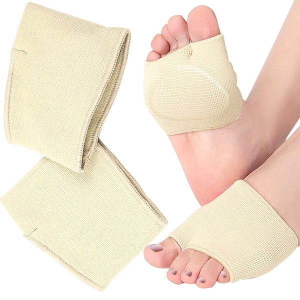 Forefoot Bandage Padded, 1 Pair Forefoot Pads, Forefoot Shoe Pads, Metatarsal Foot Pad, Fabric Forefoot Metatarsal Pad, Foot Pads, Metatarsal for Men and Women, Pain Relief for Metatarsalgia (L)