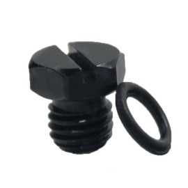 Unbranded Billet Aluminum Air Bleeder Screw For 01-16 6.6L Duramax Filter Housing Black