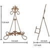Wenbery 13.8" H Fleur-de-Lis Easel Stand,Metal Book Stand, Plate Holder