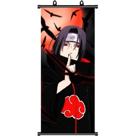 ZPPLD Naruto Poster,Naruto Scroll Poster,Anime Poster Large,Naruto Wall Scroll Anime Character Game Scroll Fabric Poster, Manga Poster for Wall Decoration 70 * 30cm (Naruto C)