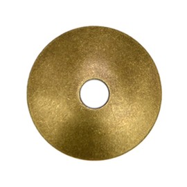 Tiazza 10Pcs Convex Round Brass Backplate Washers Classical Furniture Decoration Gasket Brass Hardware Accessories (Bronze)