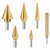 5 PCS Step Drill Bit, Automatic Center Punch, 50 Size