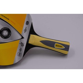 sunflex Strike C35 Table Tennis Bat, Ambitious Leisure and Hobby Player, ITTF Certified Taipan Covering, Concave Grip Shape, Multicoloured