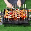 Portable Folding Charcoal BBQ Grill Smoker, Small Tabletop Outdoor Grill