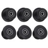 sourcing map 6 Pack Nylon Machined Wheels/Rollers Gym Replacement Wheels