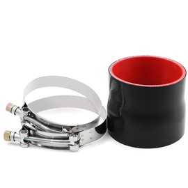 Taukealugs Straight Reducer Coupler Silicone Hose ID 3-1/2-inch to 3-3/4-inch 4-Ply with Stainless Steel T-Bolt Clamp for Turbo/Intercooler/Intake Piping
