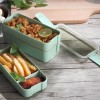 Maíz Contenedor Lonchera Box Lunch Divisiones Cubiertos Portatil