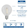 Novelty Lights 25 Pack G50 LED Light Bulbs, E17 C9