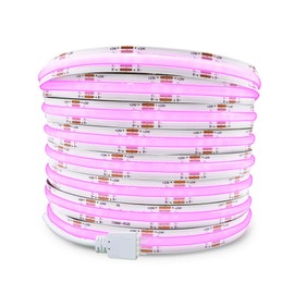 DC24 V COB RGB LED Strip, 10 m/Roll, Dimmable, Flexible, High Density, Uniform Light, 672 LED/m, Colour-Changing Light Strip for Ambient Lighting, Only 10 m RGB LED Strip, Without Power Supply and