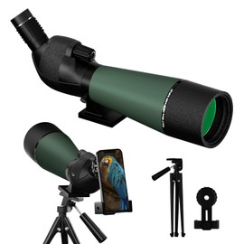 20-60X80 Spotting Scope for Shooting Hunting - Spotter Scopes with Tripod Phone Adapter Waterproof HD Scope for Target Shooting Bird Watching