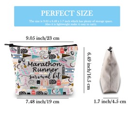 JTOUK Running Runner Gift Marathoner Gift Marathon Runner Zipper Pouch Marathon Runner Survival Kit Makeup Bag (Marathon Runner Bag EU)