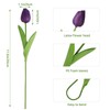 MACTING Artificial Tulip Purple Flowers 30PCS Real Touch Fake Tulips