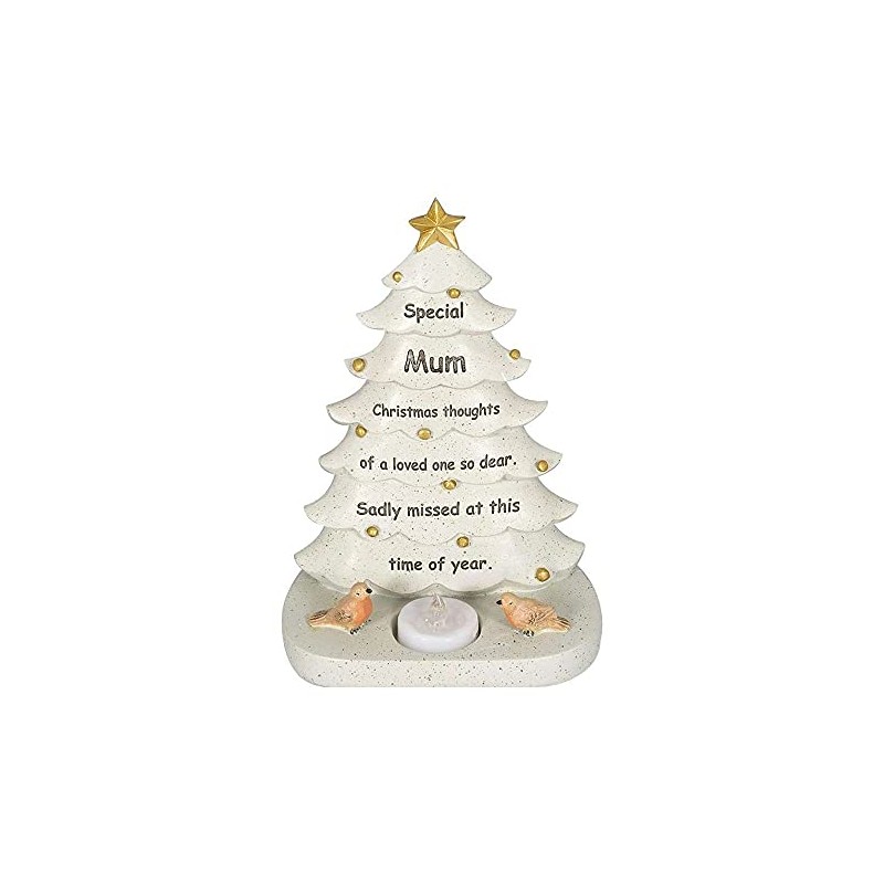 Christmas Tree Graveside Relative Memorial & LED Tealight (Special Mum),