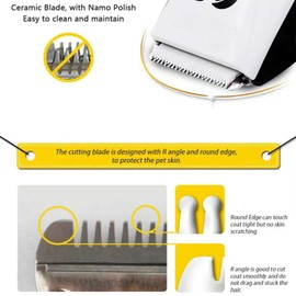 YSpetclp Dog Clippers for Matted Hair, Quiet Animal Hair Trimmer, Cordless Pet Grooming Clipper, 2 Speed Pet Grooming Kit for Cats Dogs Rabbits & Small Animals, Professional Clipper for Pet Groomer