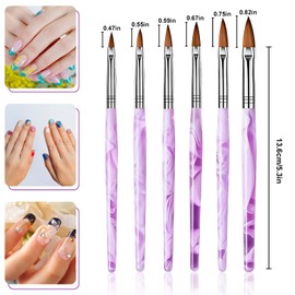 22Pcs UV Gel Nail Art Brush Tools Set, Acrylic Nail Art Dust Brush Kits, Nail Art Painting Brush, Nail Art Dotting Pen, Nail Tips Builder, Brush Nail Painting Tools for DIY Nail Art Designs
