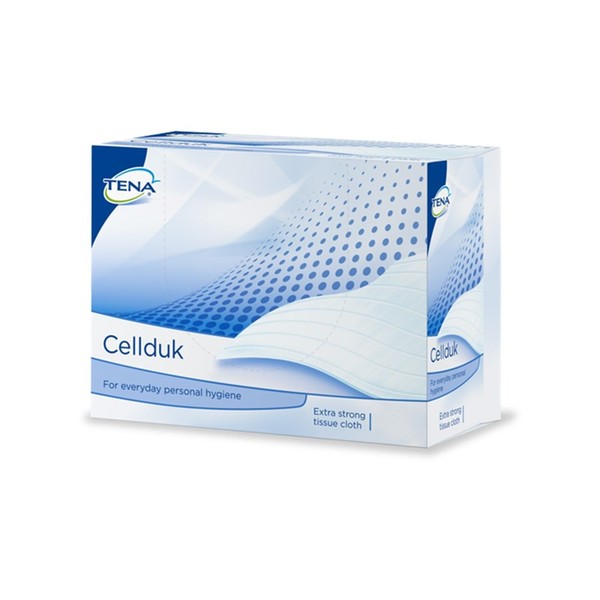 TENA Cellduk Disposable Washcloths, 25 x 26cm, 2 Boxes of 200