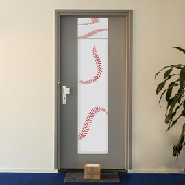 Hillsuren 2 Pcs Classroom Door Window Cover Curtain Lockdown Shade for Classroom Door, Room Window Covering Blackout Roller Drapes Decor for Bedroom Office, 8 x 36 Inch (Baseball Color)