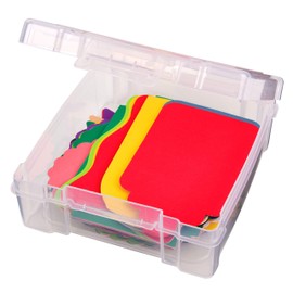 ArtBin 6953AB ClearView 6" x 6" Box Art & Craft Organizer, [1] Plastic Storage Case, Clear
