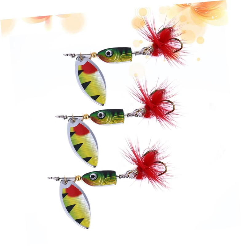 CORHAD Durable Fishing Spinner Sequin Bait 4.5cm Real Fish Shape