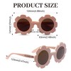 LADY&HOME 2 Pcs Round Flower Sunglasses for Girls Flower Girl