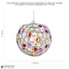 Modern Round Globe Easy Fit Pendant Shade with Small Multi