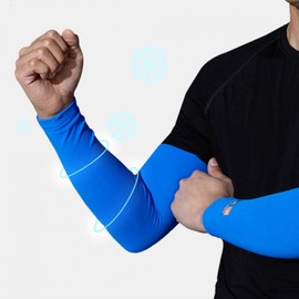 Wikiranju Korean-Made Aqua Extra Large UV Protection Summer Arm Sleeves White 5ea