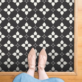 MORCART 20 Sheet Peel and Stick Floor Tile, 8"x 8" Vinyl Flooring Waterproof, DIY Flooring for Bathroom, Kitchen, Fireplace, Pet House, Stairs, Bedrooms, Wall