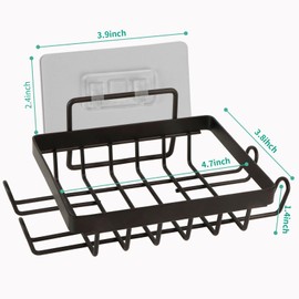 Carrie Joe Soap Holder Self Draining Soap Dish Razor Holder for Shower Wall Not Punched Easy Clean Bar Soap Holder Fit for Bathroom, Kitchen Sink